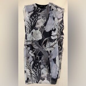 Ark & Co. Black and Gray Floral Dress